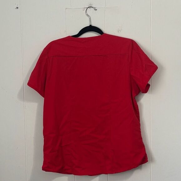 Adar Pro Red V-Neck Scrub Top XL - Picture 4 of 4